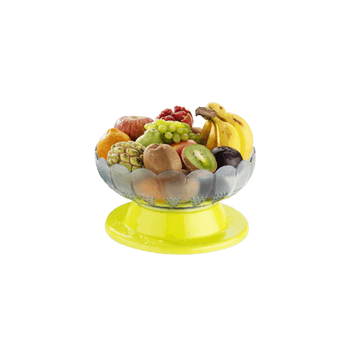 Absolute Plastic Round Revolving Fruit and Vegetable Bowl - Image 3
