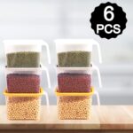 Air Tight Unbreakable Big Size 1100 ml Square Shape Kitchen Storage Container (Set of 6) - Image 3