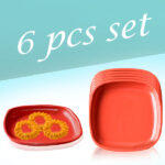 Microwave Safe Quarter Plates  Square 6 Pcs, - Image 5