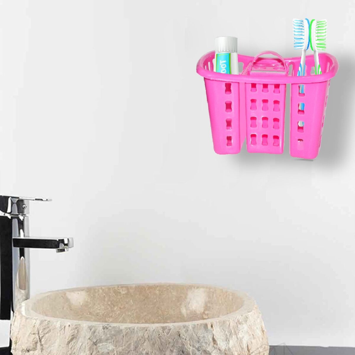 Toothbrush Toothpaste Bathroom Organizer Stand 4-in-1 Holder - Image 6