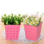 Square Single Plant Railing Dotted Planters - Image 3