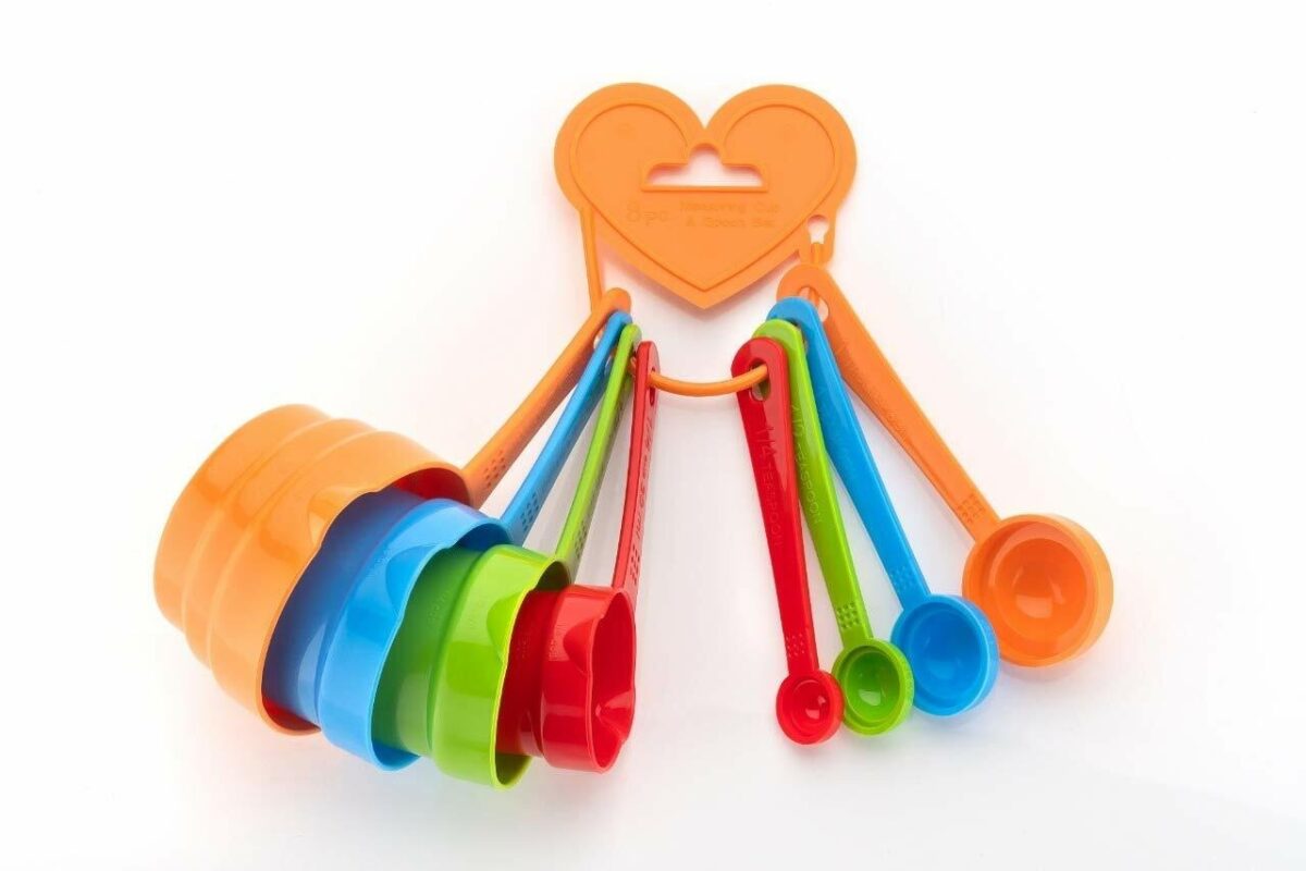 Kitchen Cooking and Baking Metric Measurement Cup Type Spoon (Multicolour) (Set of 8) - Image 1