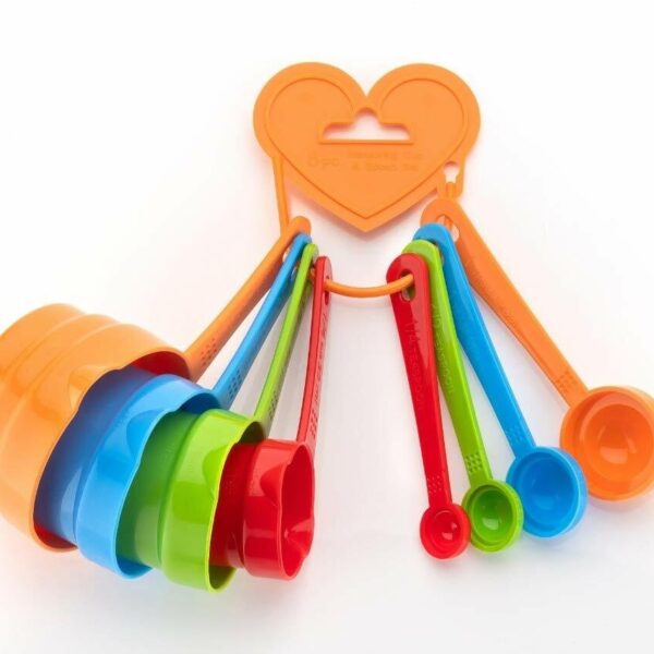 Kitchen Cooking and Baking Metric Measurement Cup Type Spoon (Multicolour) (Set of 8)