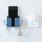 1 Pc Wallmount Mobile Stand With Hook Design used in all kinds of places including household and many more as a hanging support for and stuffs purposes. - Image 2