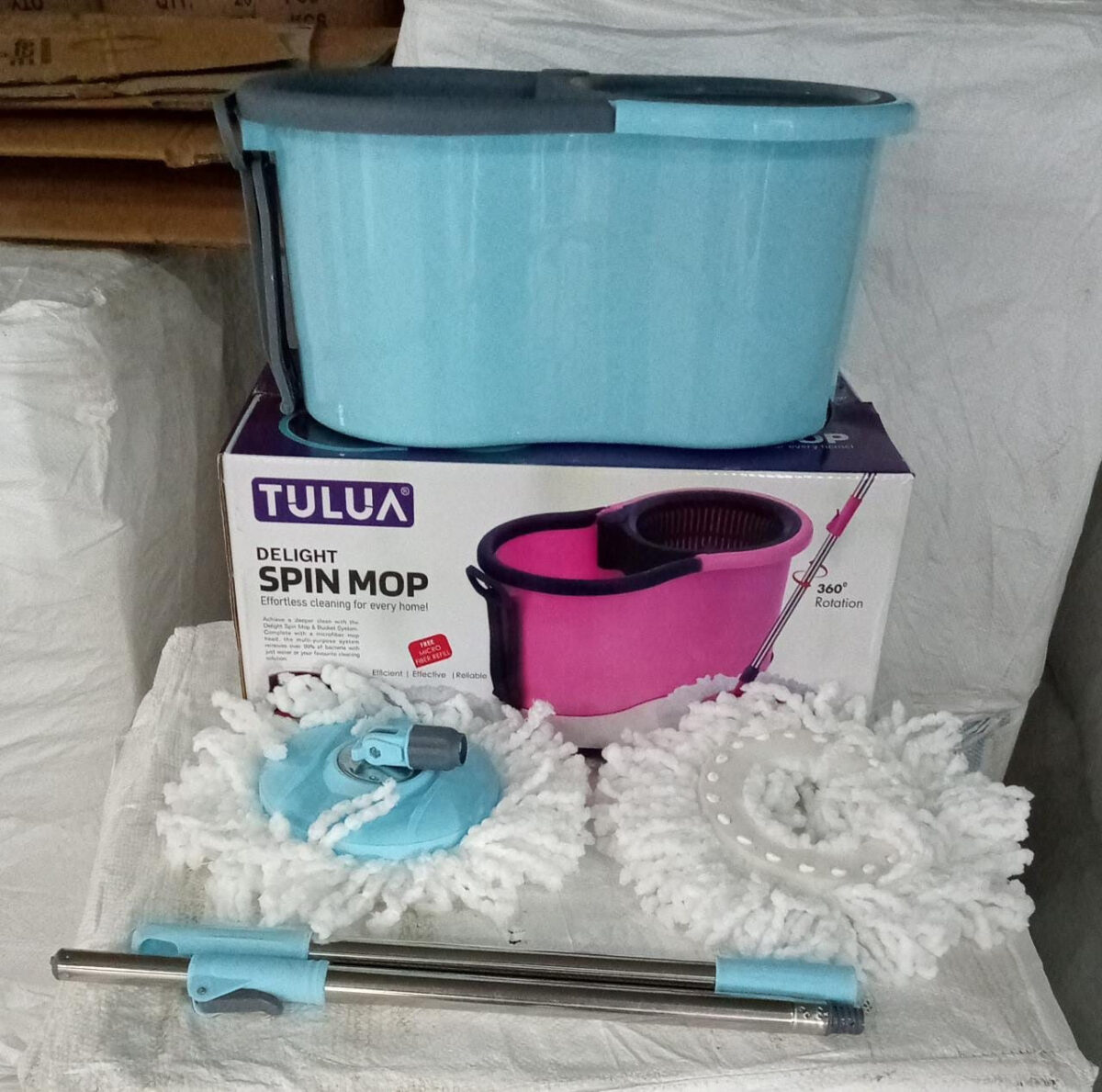 Quick Spin Mop Plastic spin, Bucket Floor Cleaning, Easy Wheels & Big Bucket, Floor Cleaning Mop with Bucket - Image 9