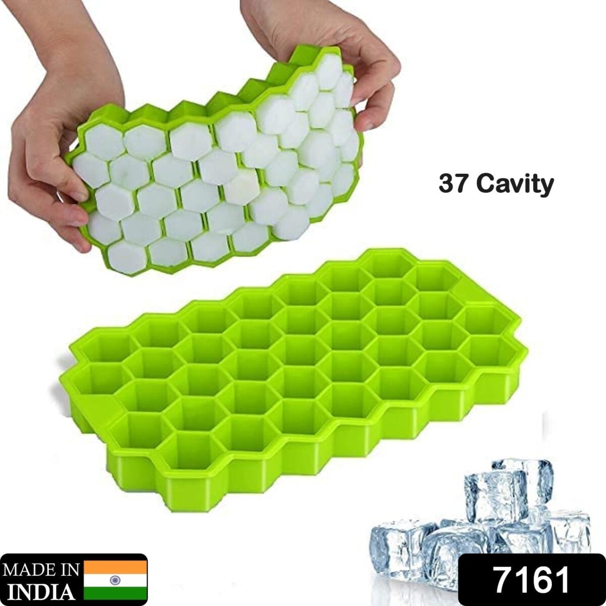 Flexible Silicone Ice Cube Tray, 37 Small Cubes , Fridge Use - Image 3