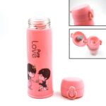 Pure Love outdoor sport water bottle 500ml leak proof BPA-free for travel cold and hot water glass water bottle with daily water intake for gym and children, Fridge, for Home, Office, School (MOQ :- 80 Pc) - Image 4