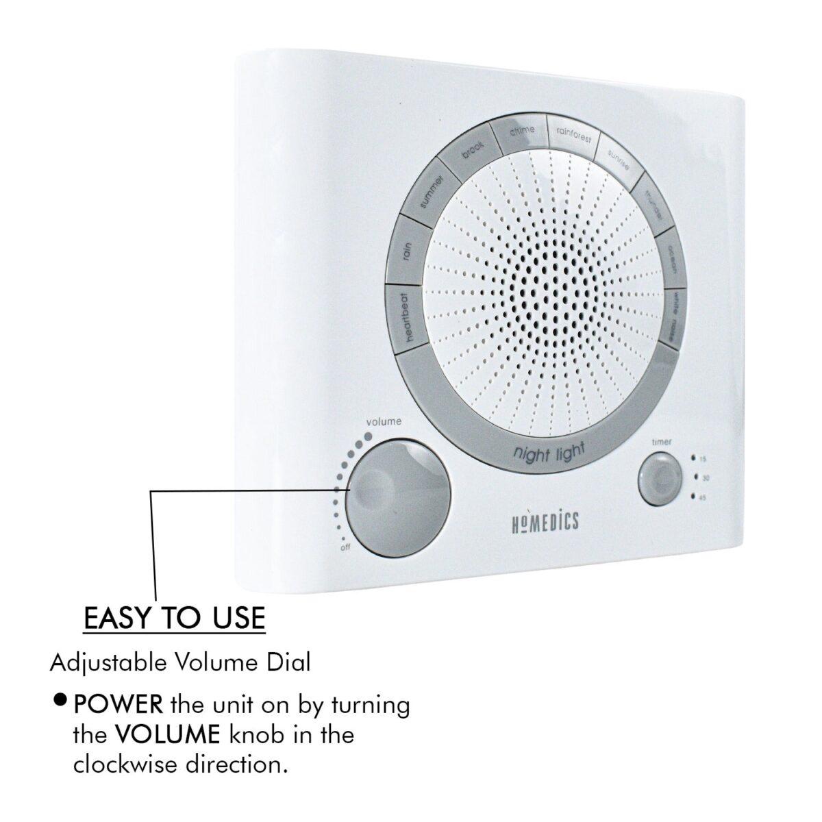 Sleep Therapy Sound Machine with 8 Soothing Sounds (Battery, Timer Option) - Image 10