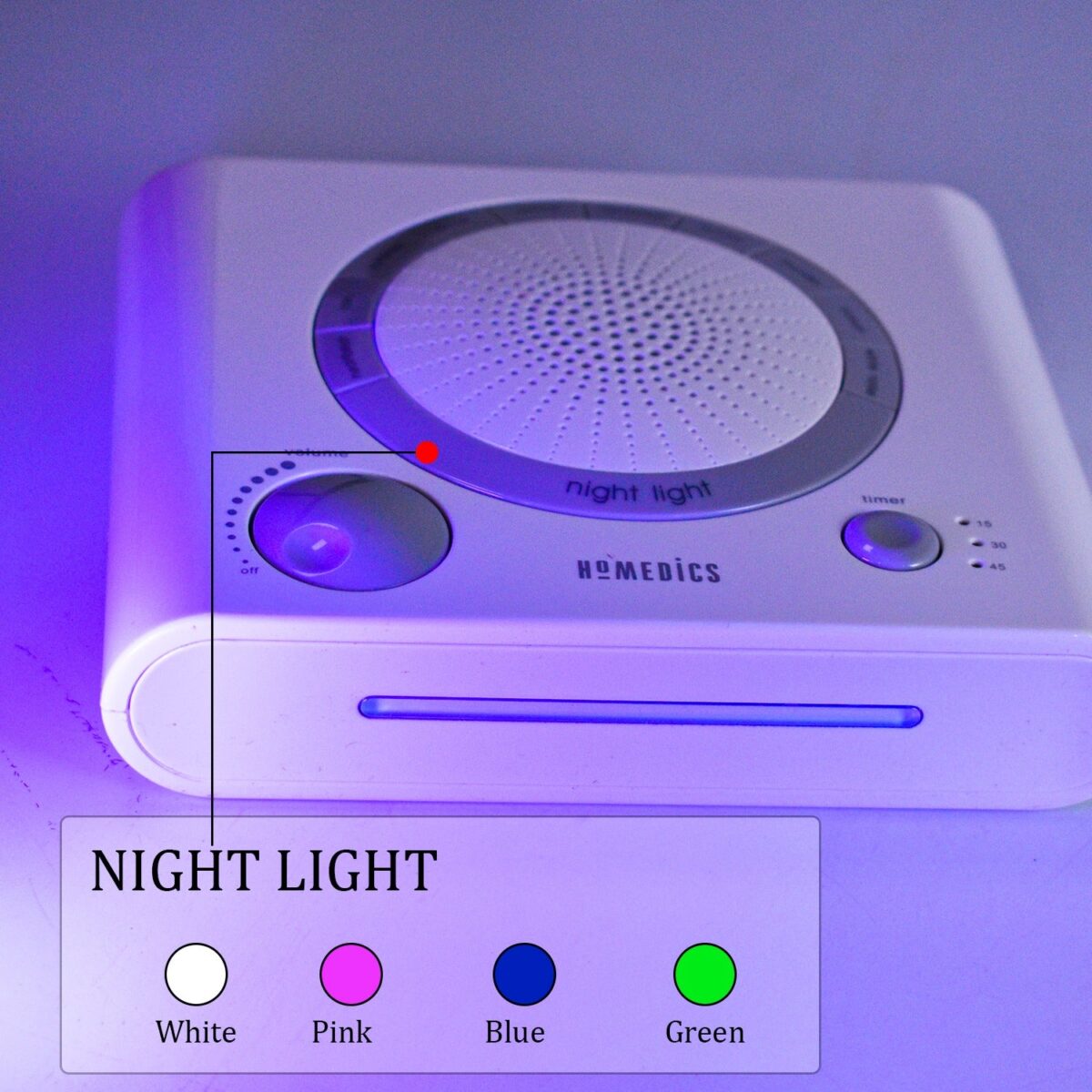 Sleep Therapy Sound Machine with 8 Soothing Sounds (Battery, Timer Option) - Image 4