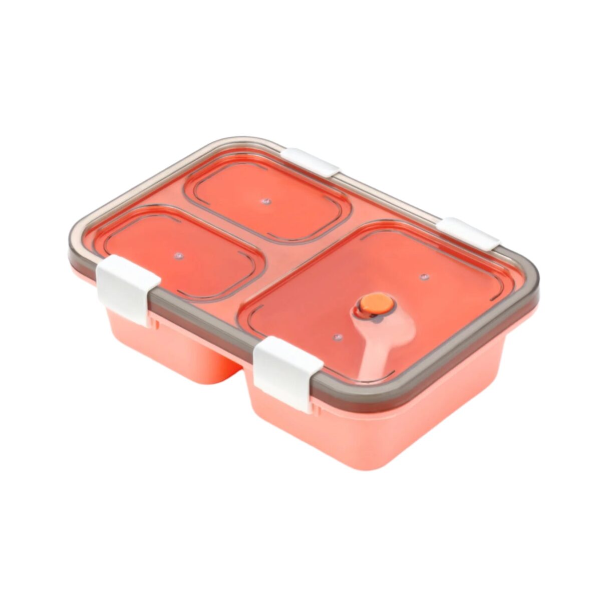 Plastic Lunch Box for Kids, Lunch Box for Kids 3 Compartment Insulated Lunch Box Tiffin Box for Boys, Girls, School & Office Men (3 Compartment Lunch Box) - Image 1