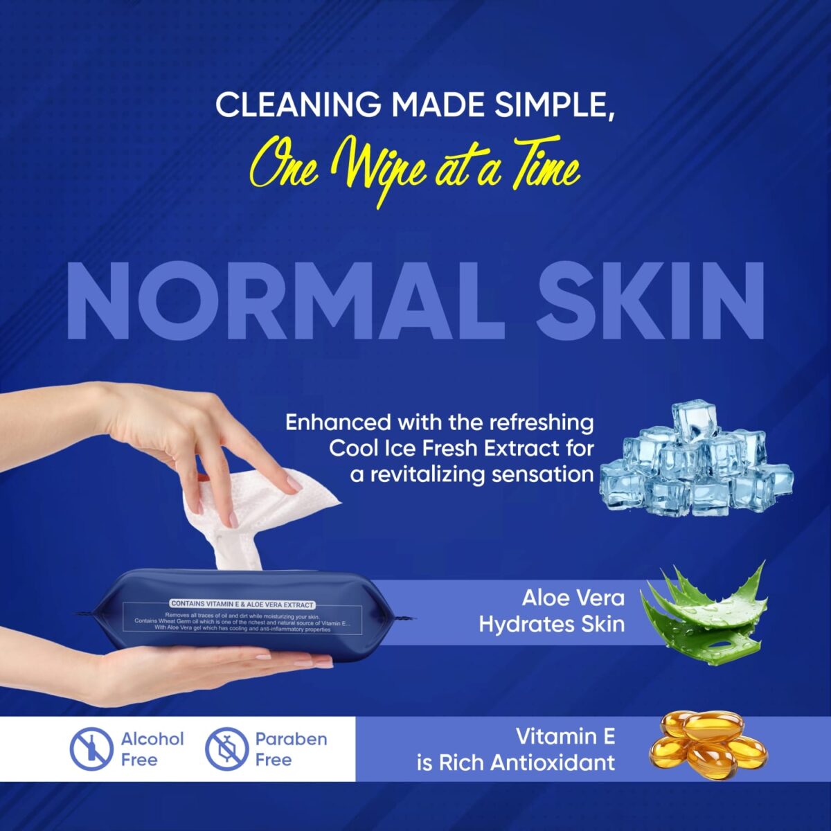Refreshing Wet Wipes for Face | Facial Cleansing | Refreshing & Skin Hydration| Soothing for skin | pH Balance & Alcohol Free | Nourishing with Fruit extract | 25 Wipes - Image 10