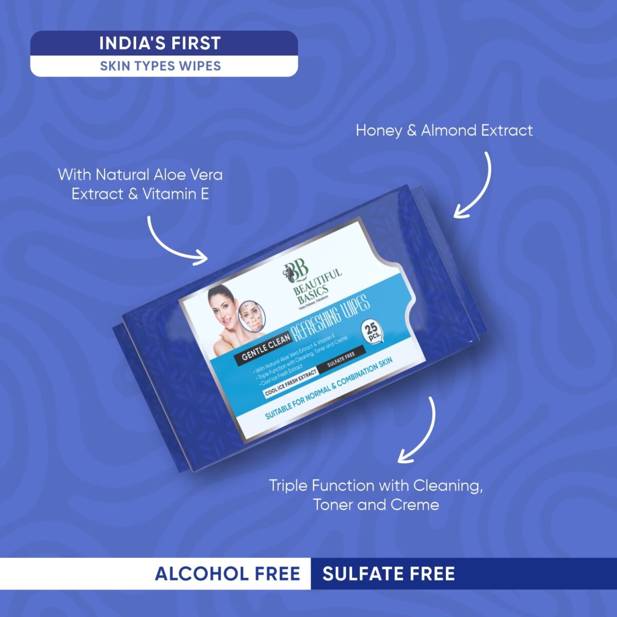 Refreshing Wet Wipes for Face | Facial Cleansing | Refreshing & Skin Hydration| Soothing for skin | pH Balance & Alcohol Free | Nourishing with Fruit extract | 25 Wipes - Image 6