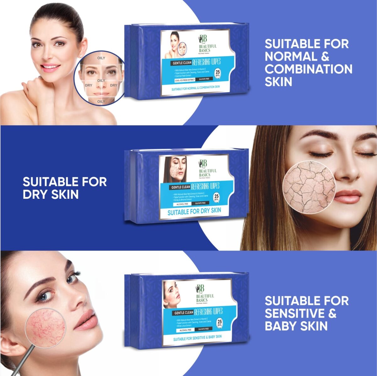 Refreshing Wet Wipes for Face | Facial Cleansing | Refreshing & Skin Hydration| Soothing for skin | pH Balance & Alcohol Free | Nourishing with Fruit extract | 25 Wipes - Image 6