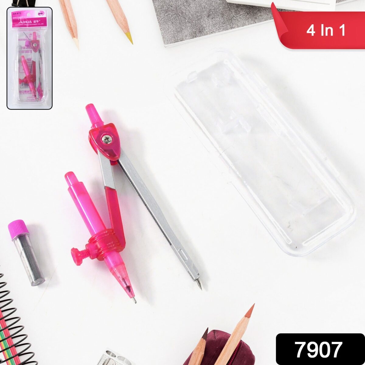Student Geometry Compass Set (4 in 1) - Image 2