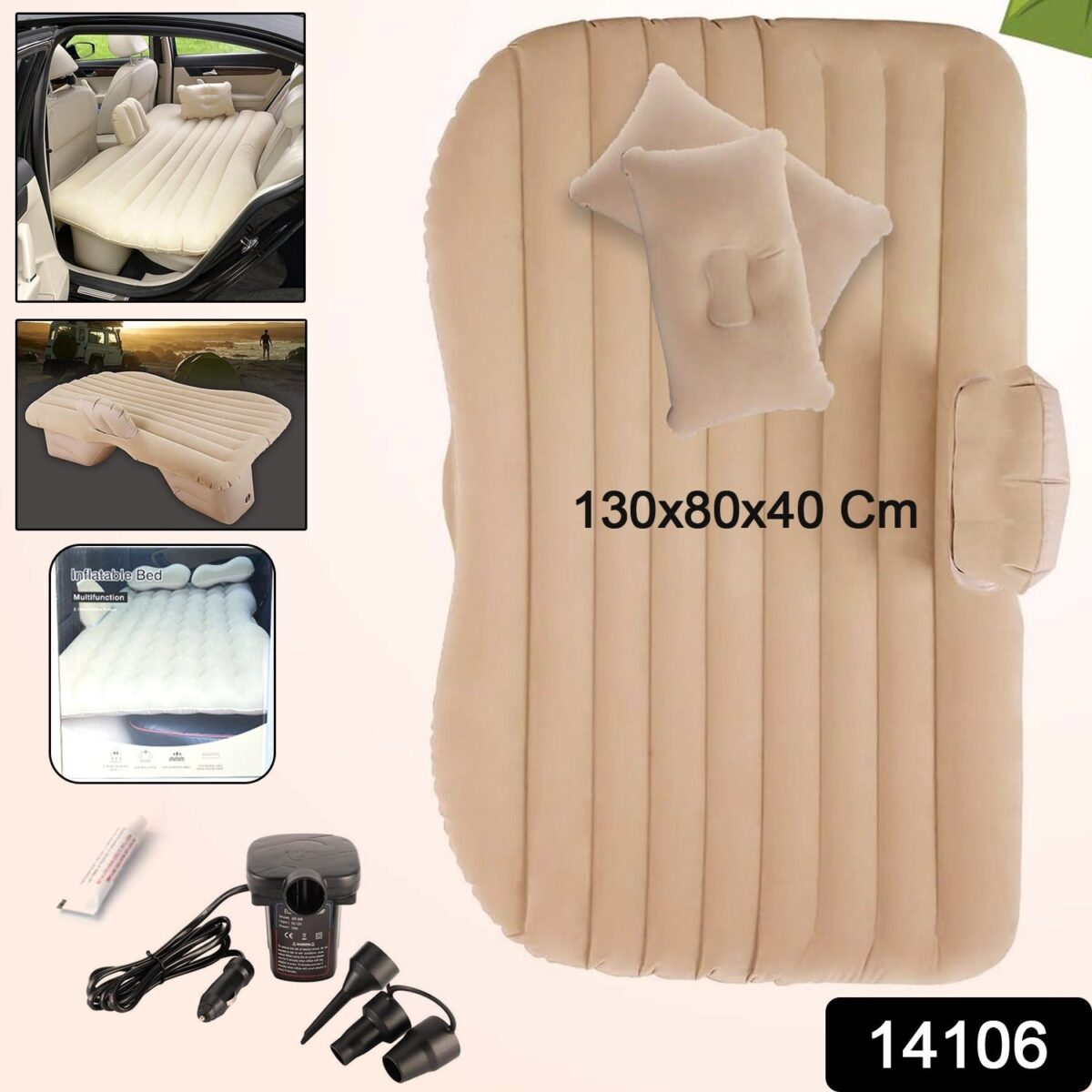 Portable Car Backseat Inflatable Air Mattress Bed (1 Pc) - Image 2