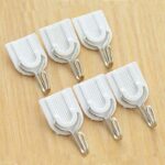 Adhesive Sticker ABS Plastic Hook Towel Hanger for Kitchen / Bathroom - Image 5