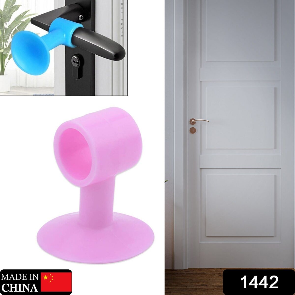 Door Stopper Mini Anti-Collision Silicone Door Handle Crash Pad - Image 3