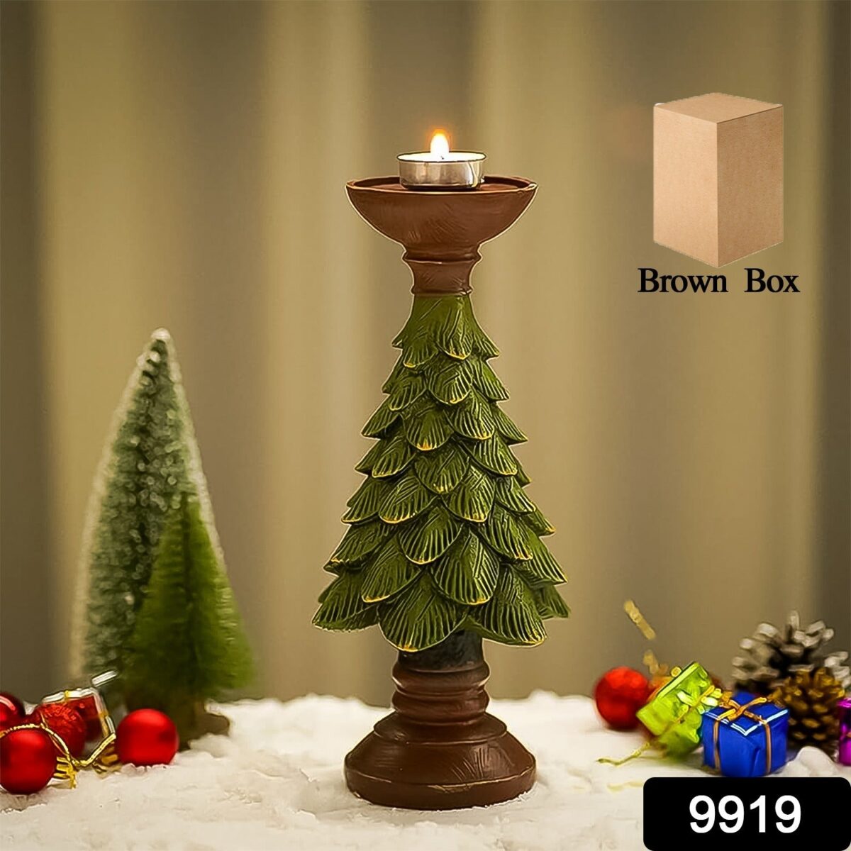 Christmas Tree Candleholder Candlestick Decorative for Home - Image 2