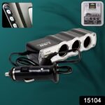 Triple 3 Way Car 12v Lighter Socket Splitter USB Charger Power Adapter - Image 2