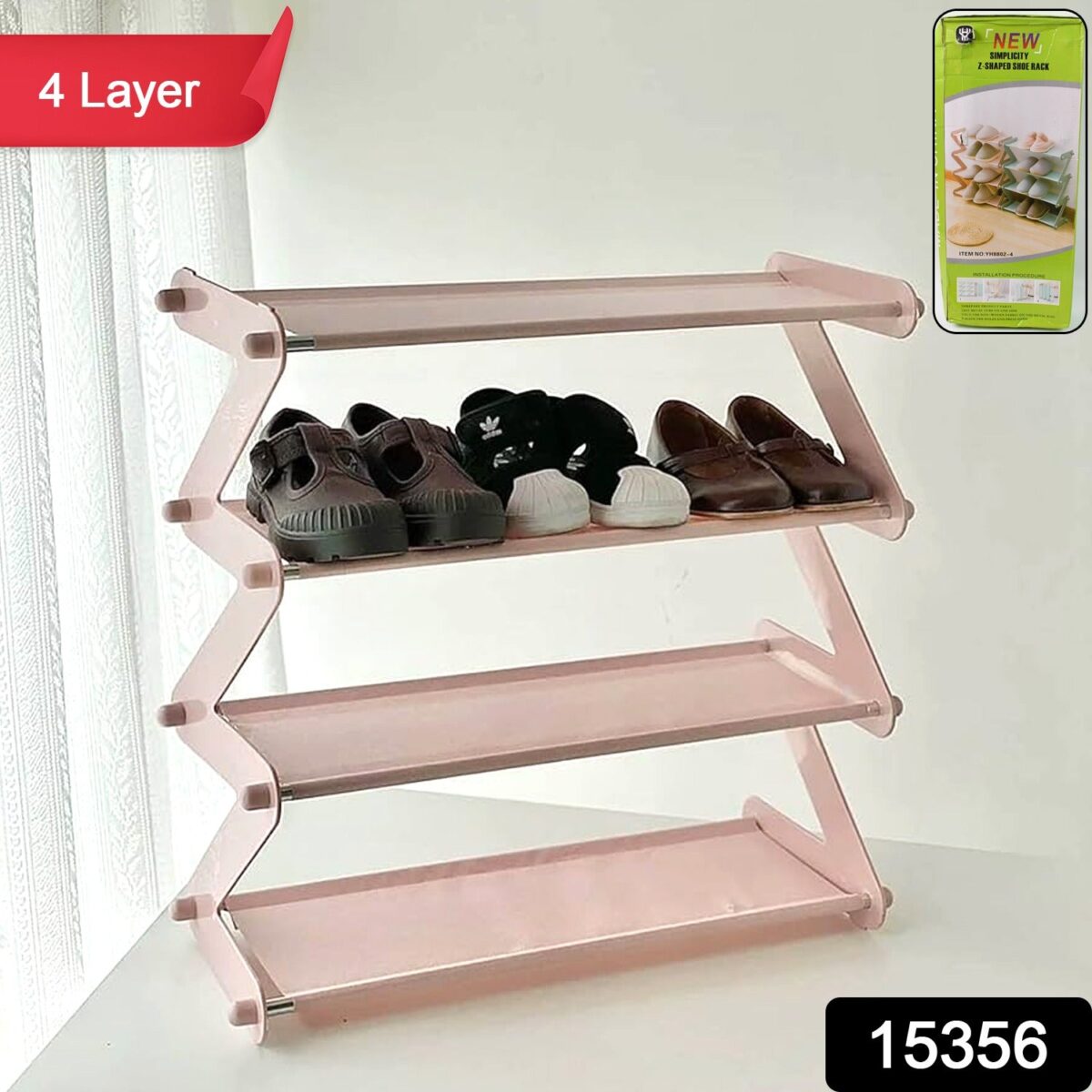 Shoe Rack Z-Shaped Four Layer (1 Pc / 4 Layer) - Image 2