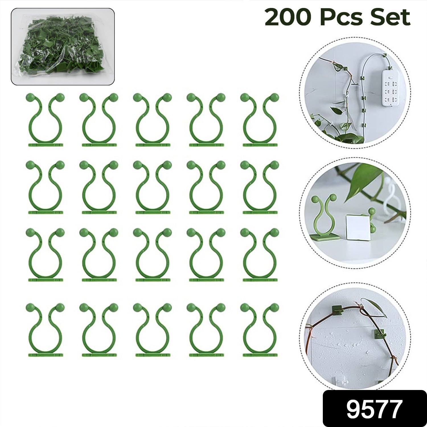 ad3b97e5-c7d3-4985-97f0-c6234a34d873.jpg Plant Climbing Wall Fixture Clip Self-Adhesive Hook (200 Pcs Set) - Image 2