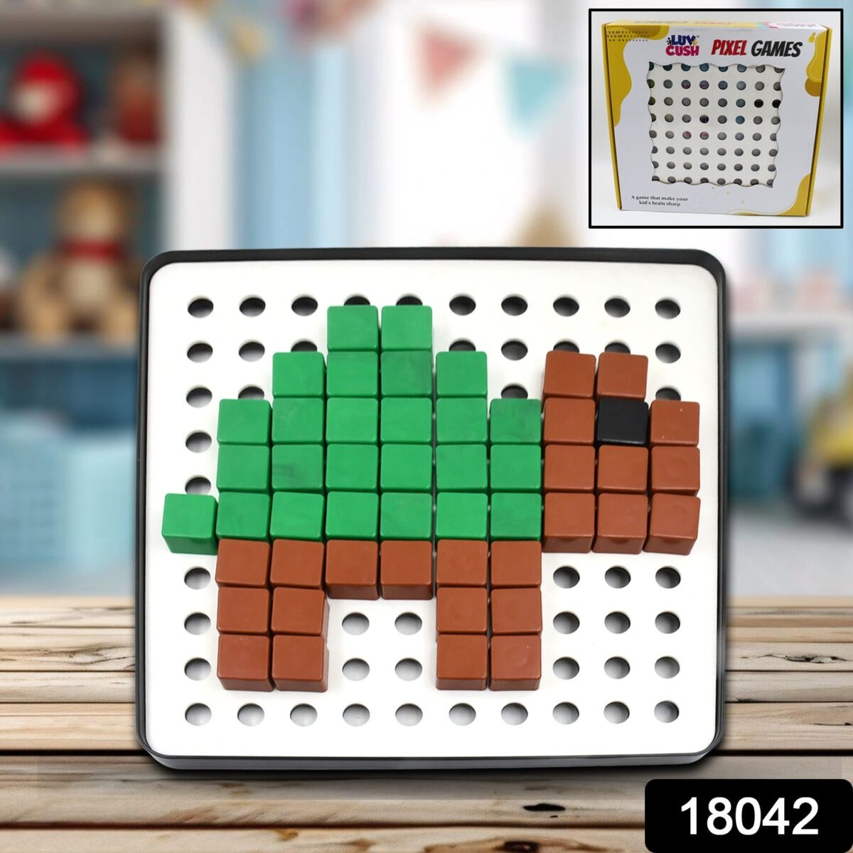 Pixel Cubes Toy for Children Early Education, Pixel Game Educational Board Games Board, Birthday Gift for Kids, Learning Math Toy, Brain Games, Math Puzzle (Approx 180 Cubes With Pixel Board & Book) - Image 2