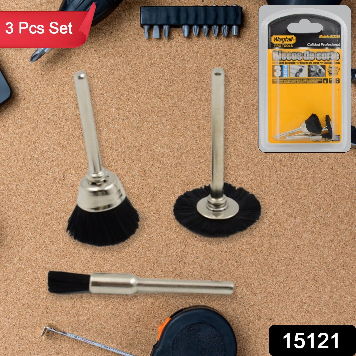 af1c0e38-23ed-4e93-abed-92489ee57ef3.jpg Brass Wire Wheels, 3 Pcs Brass Wire Wheels, Rust Removal Tool - Image 2