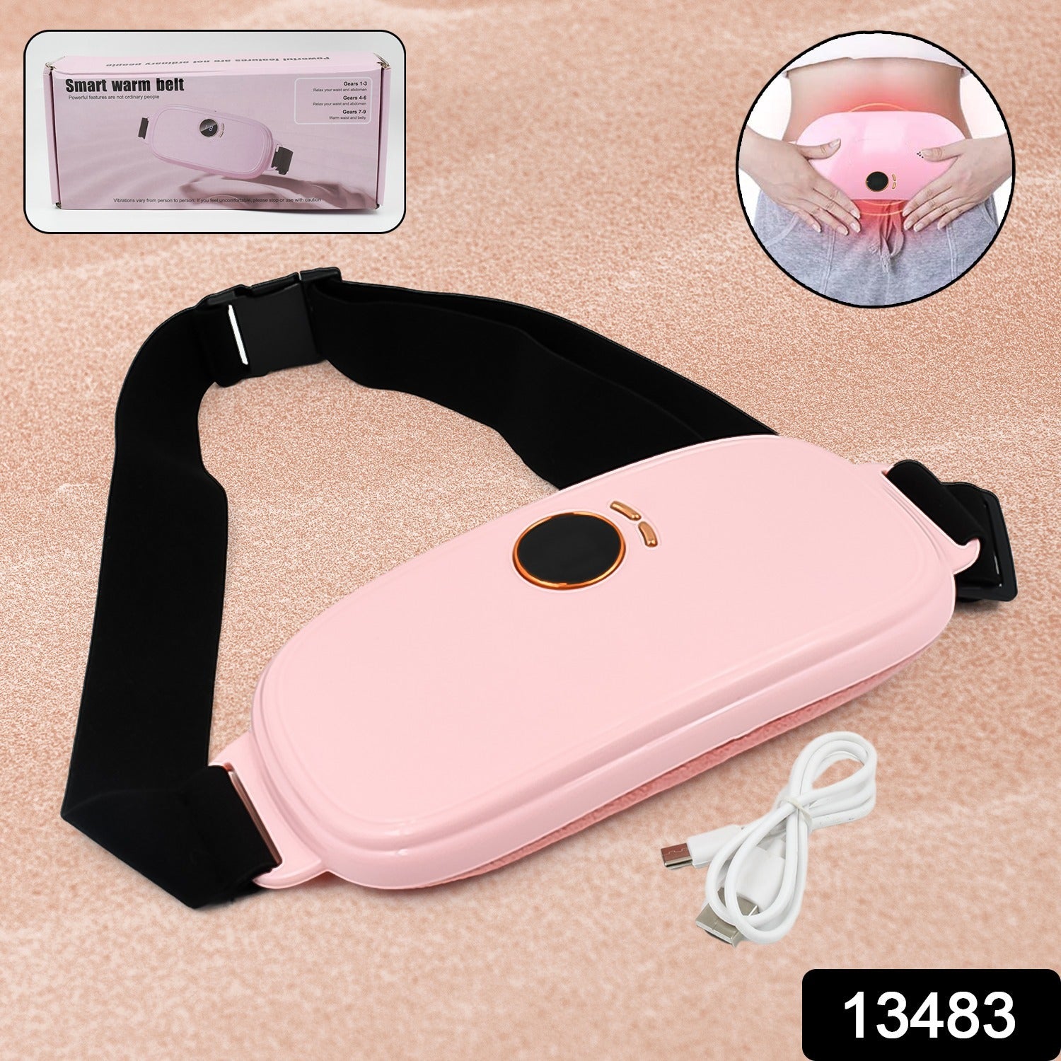 b110fbfa-ae93-43c2-9d4c-cc36a9e03efe.jpg Rechargeable Smart Warm Palace Belt, Period Massager (1 Pc) - Image 2