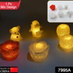 Unique Crystal Night Light: Multi-Shape LED Lamp (Mood Lighting) - Image 2