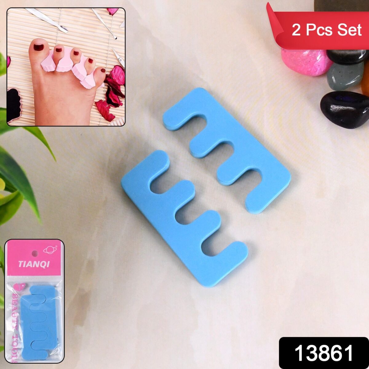 Toe Separators, Toe Spacers Sponge Toe Stretcher Pedicures (1 Pair) - Image 2