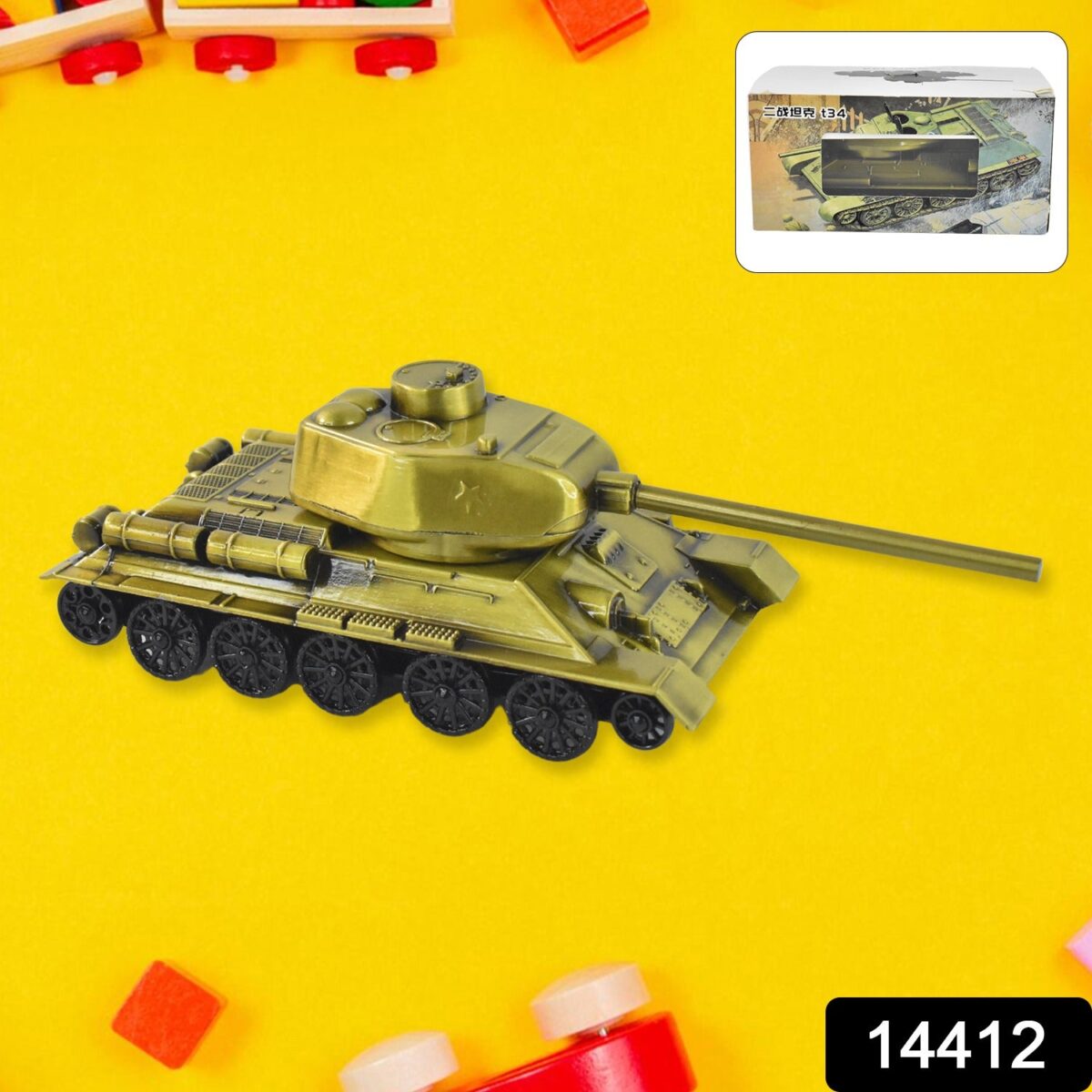 Retro Iron Art Tank Model, Nostalgia Tank Crafts Home Decor Ornament, Desktop Decorations for Office Living Room Children's Room Gift (Metal) - Image 2