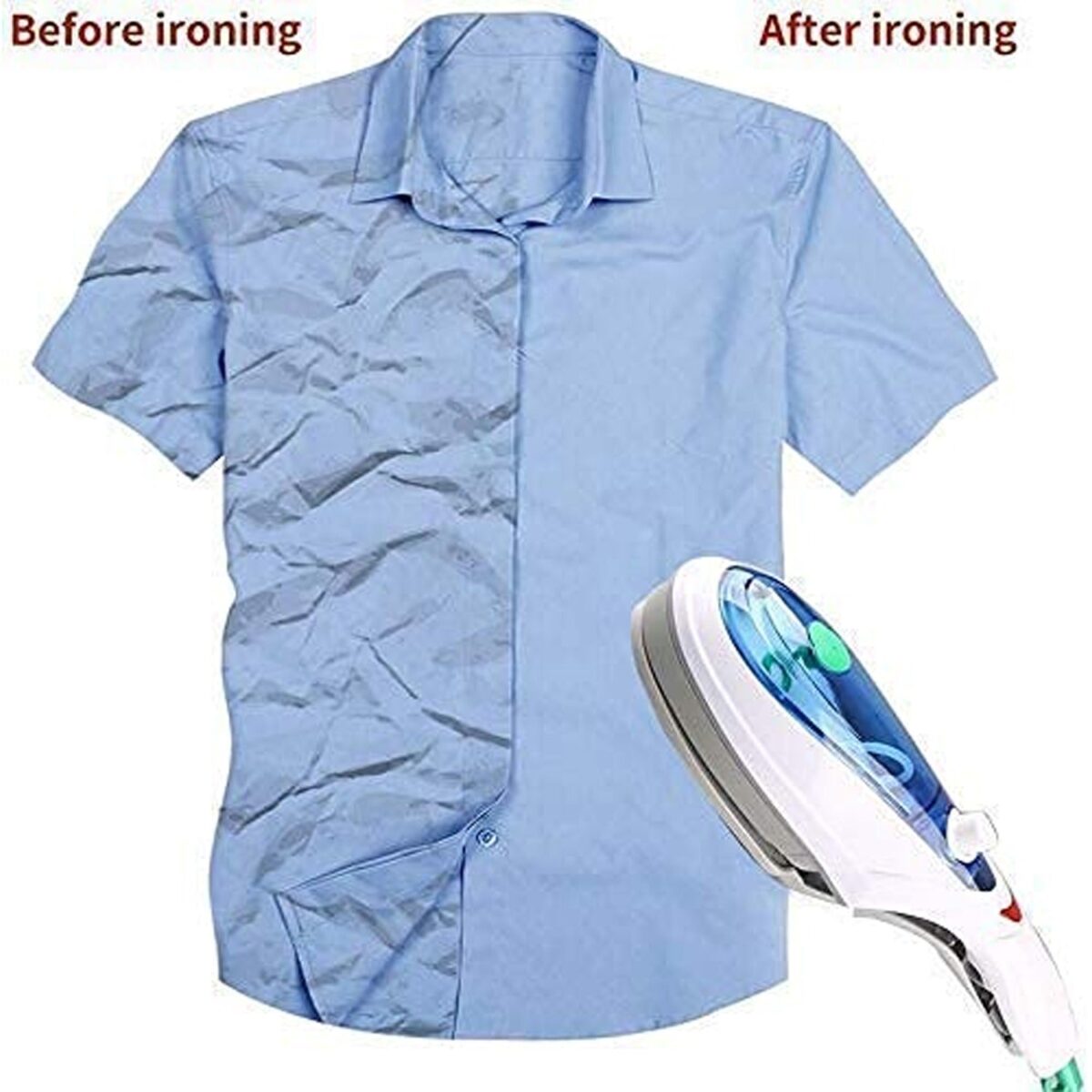 Portable ironing machine,1 Set Steam Iron Hand Held Crease Removal Portable Ironing Clothes ABS Brush Plush Toy Garment Steamer for Home Steam Iron, for Clothes, Travel Steamer - Image 7