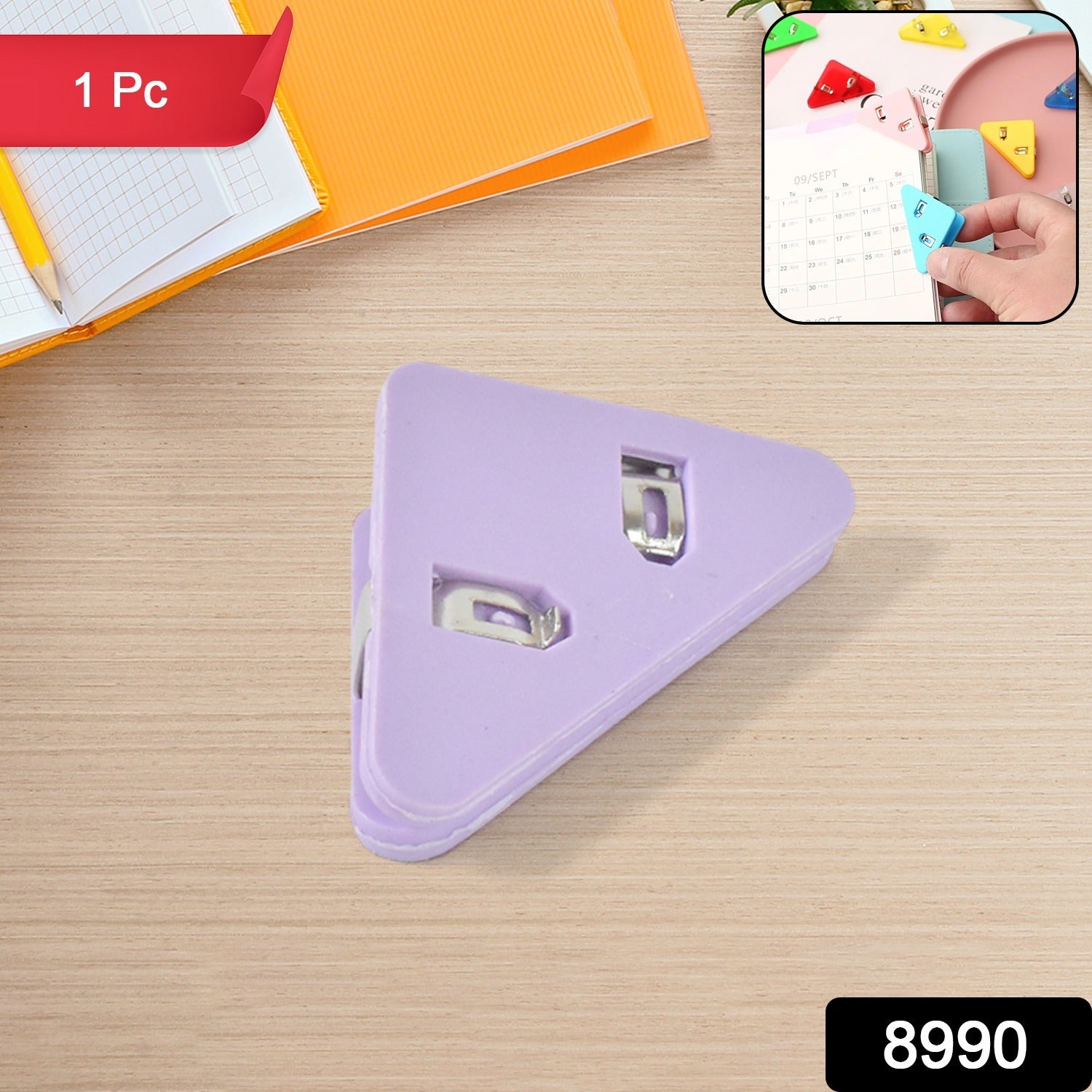 bb558800-1938-401f-96e5-8433bb304bbd.jpg Triangle Paper Clips | Small Corner Clips for Paper, Document Clip (1 pc) - Image 2
