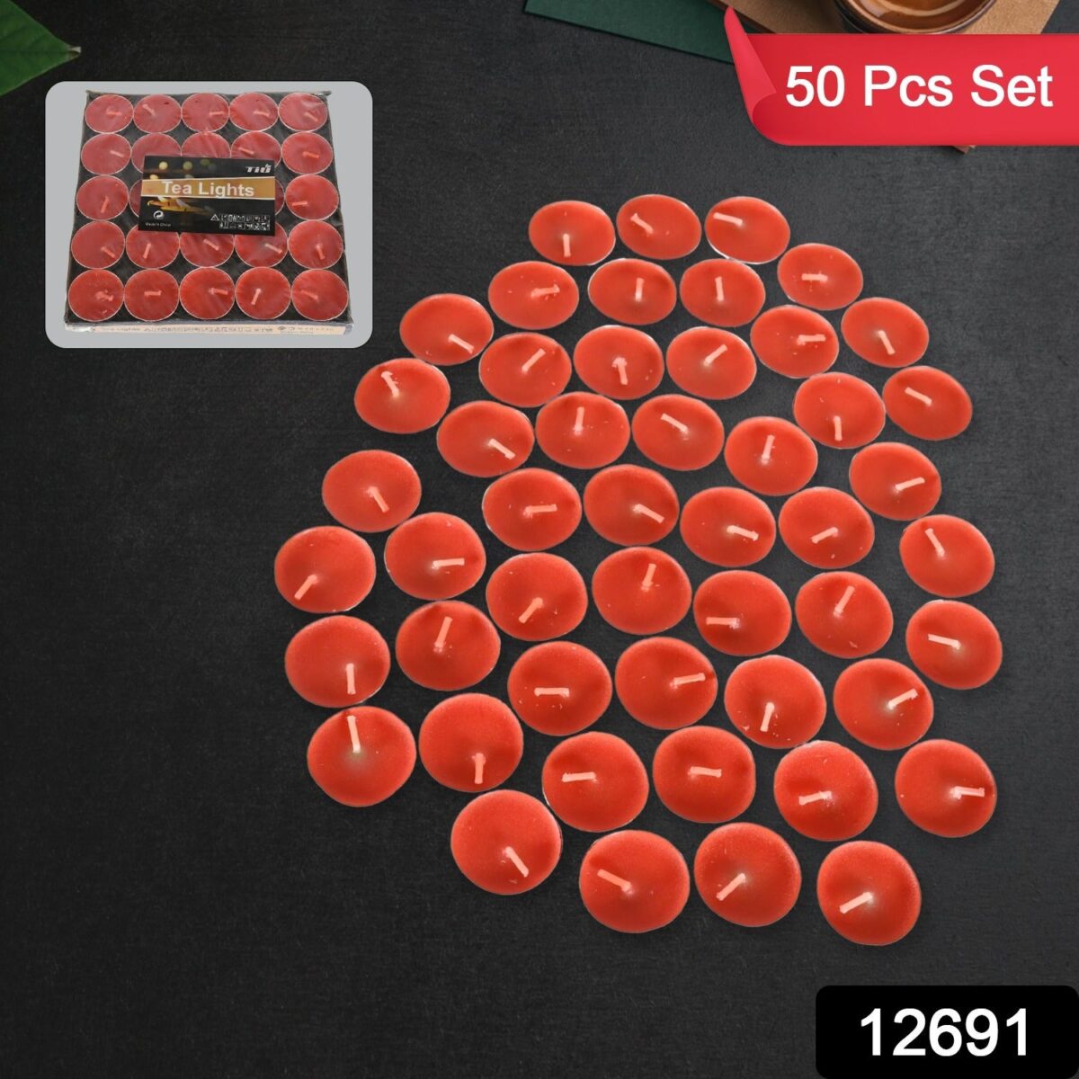 Tealight Candles Set, Smokeless Candles, Tealight Diwali Candles for Diwali, Home Decor, Decoration, Party, Festivals for Mood Dinners Parities Home Decoration Wedding Candle (50 Pcs set) - Image 2
