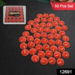 Tealight Candles Set, Smokeless Candles, Tealight Diwali Candles for Diwali, Home Decor, Decoration, Party, Festivals for Mood Dinners Parities Home Decoration Wedding Candle (50 Pcs set) - Image 2