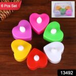 LED Tealights, Smokeless Plastic Decorative Candles (Pack Of 6 / Multicolor) - Image 2