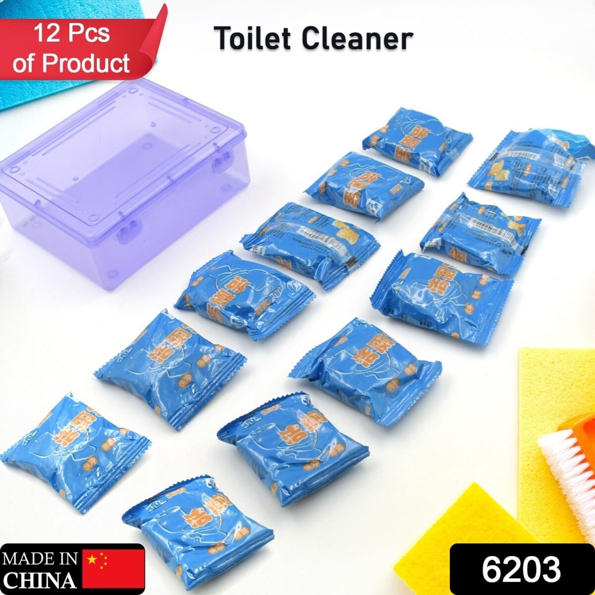 Blue Bubble Toilet Bowring Toilets, Toilet Cleaners Powerful Decontamination Durable Bathroom (12pc) - Image 2