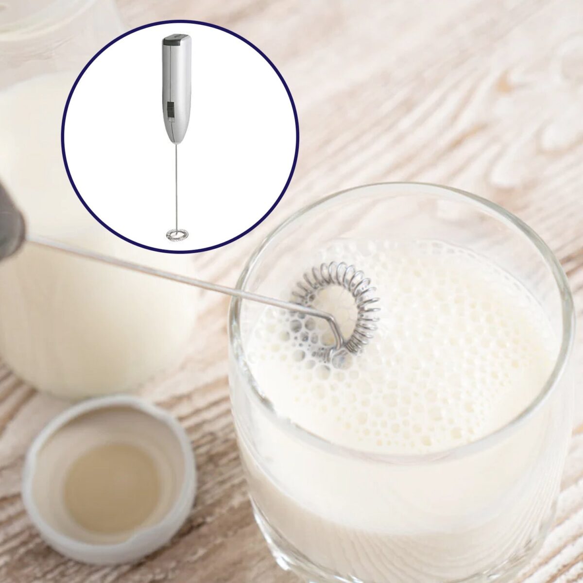 Electric Handheld Milk Wand Mixer Frother For Latte Coffee Hot Milk (Battery Not Included) - Image 8