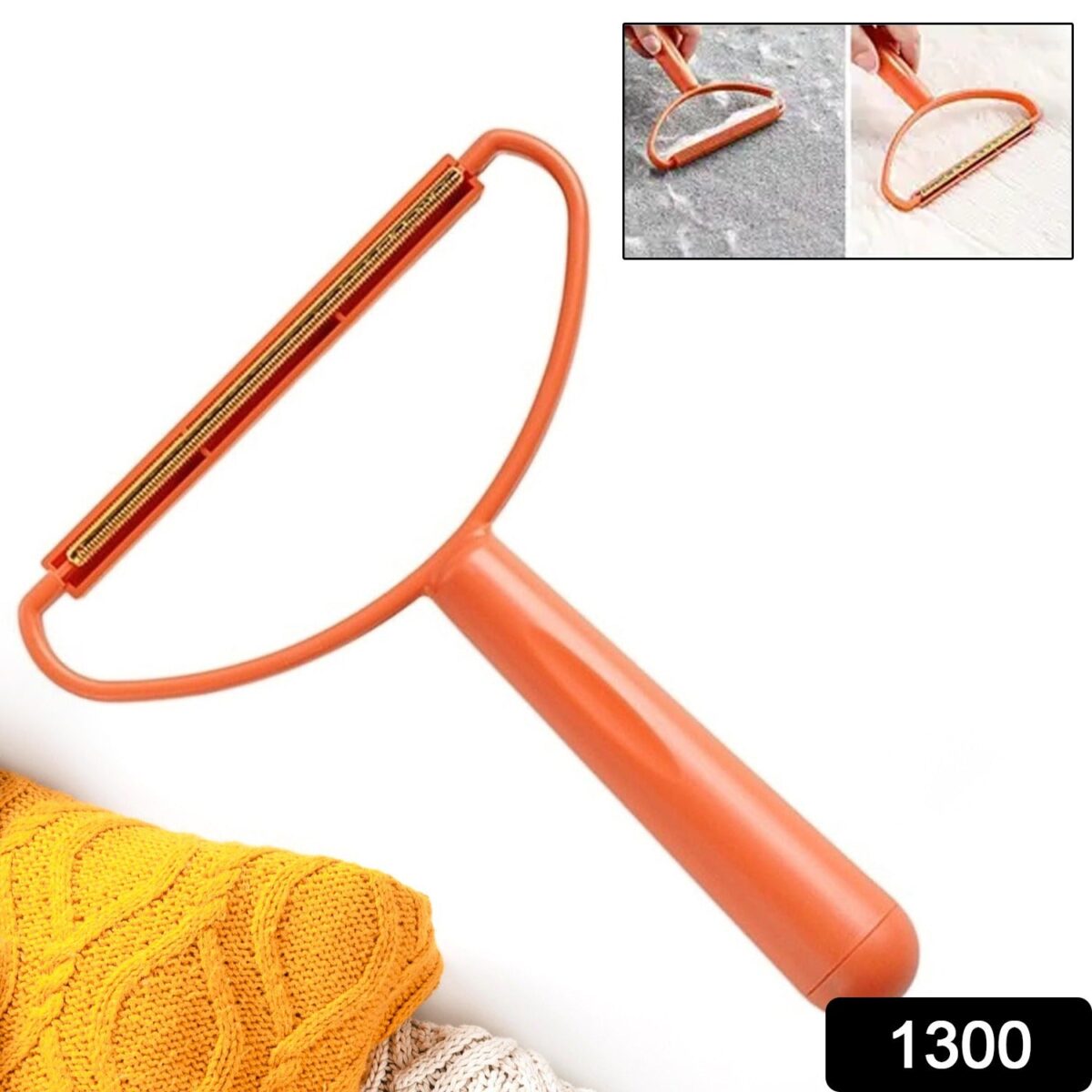 2-in-1 Portable Lint Remover Ã¢â‚¬â€œ Long-Handle Brush & Sticky Roller for Clothes, Furniture & Carpets (1 Pc) - Image 2