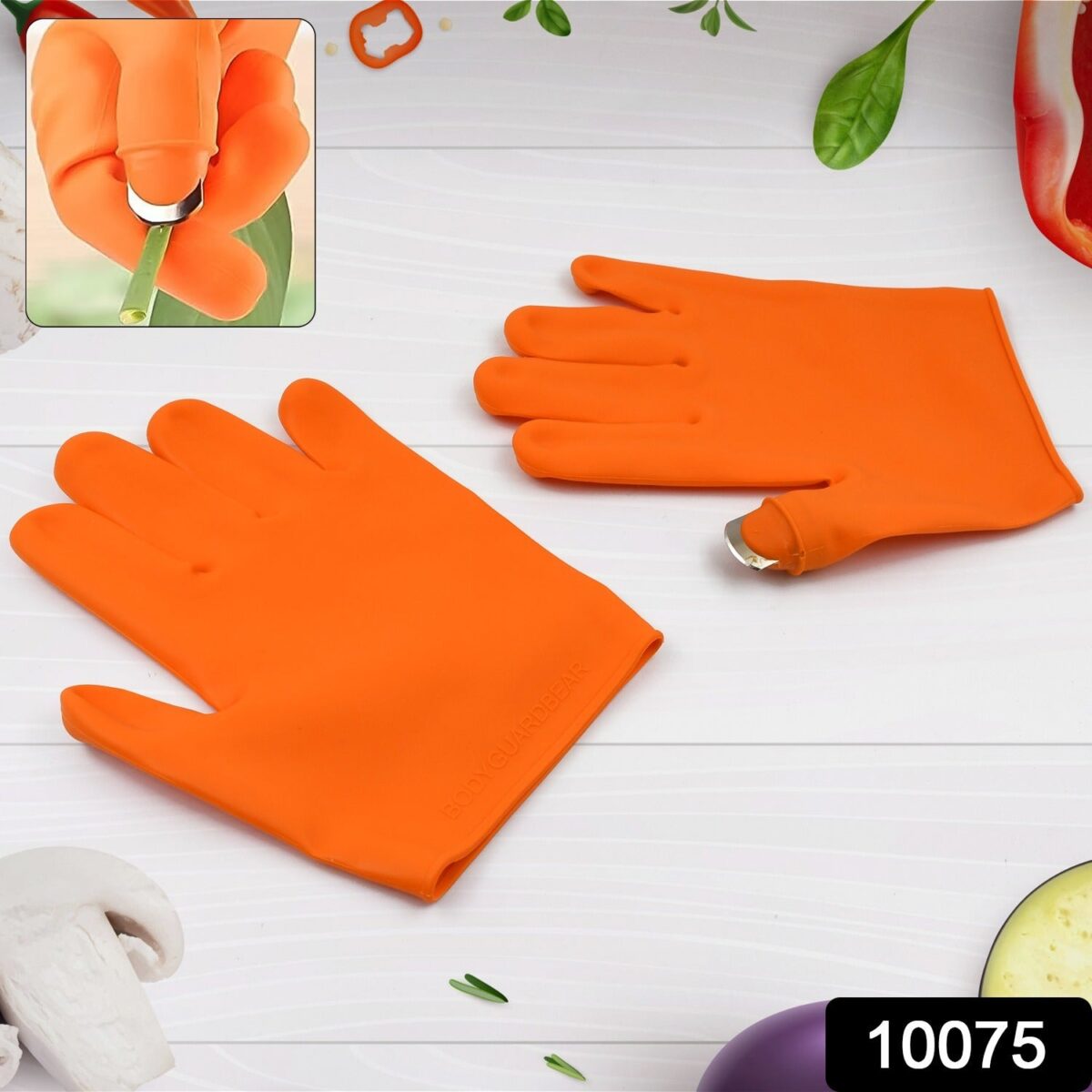 Gloves Silicone Thumb Knife Finger Protector Gears Cutting Vegetable Harvesting Knife - Image 2