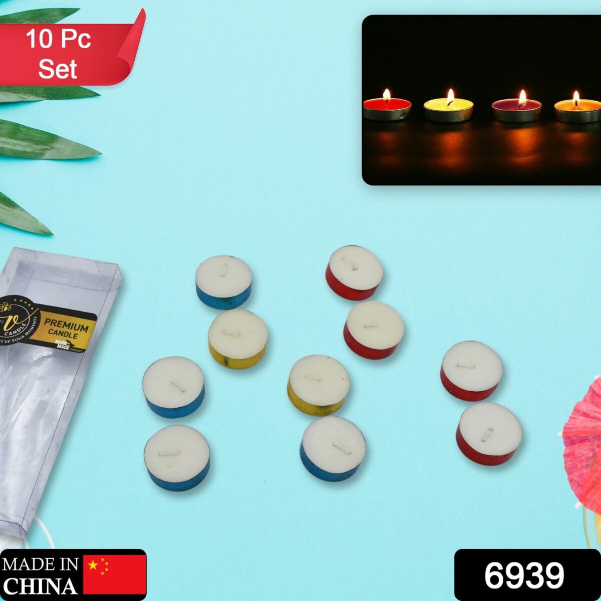 DECORATIVE COLOR CANDLE LIGHT CANDLE PERFECT FOR GIFTS, HOME, ROOM, BIRTHDAY, ANNIVERSARY DECORATIVE CANDLES (10 Pc Set) - Image 2