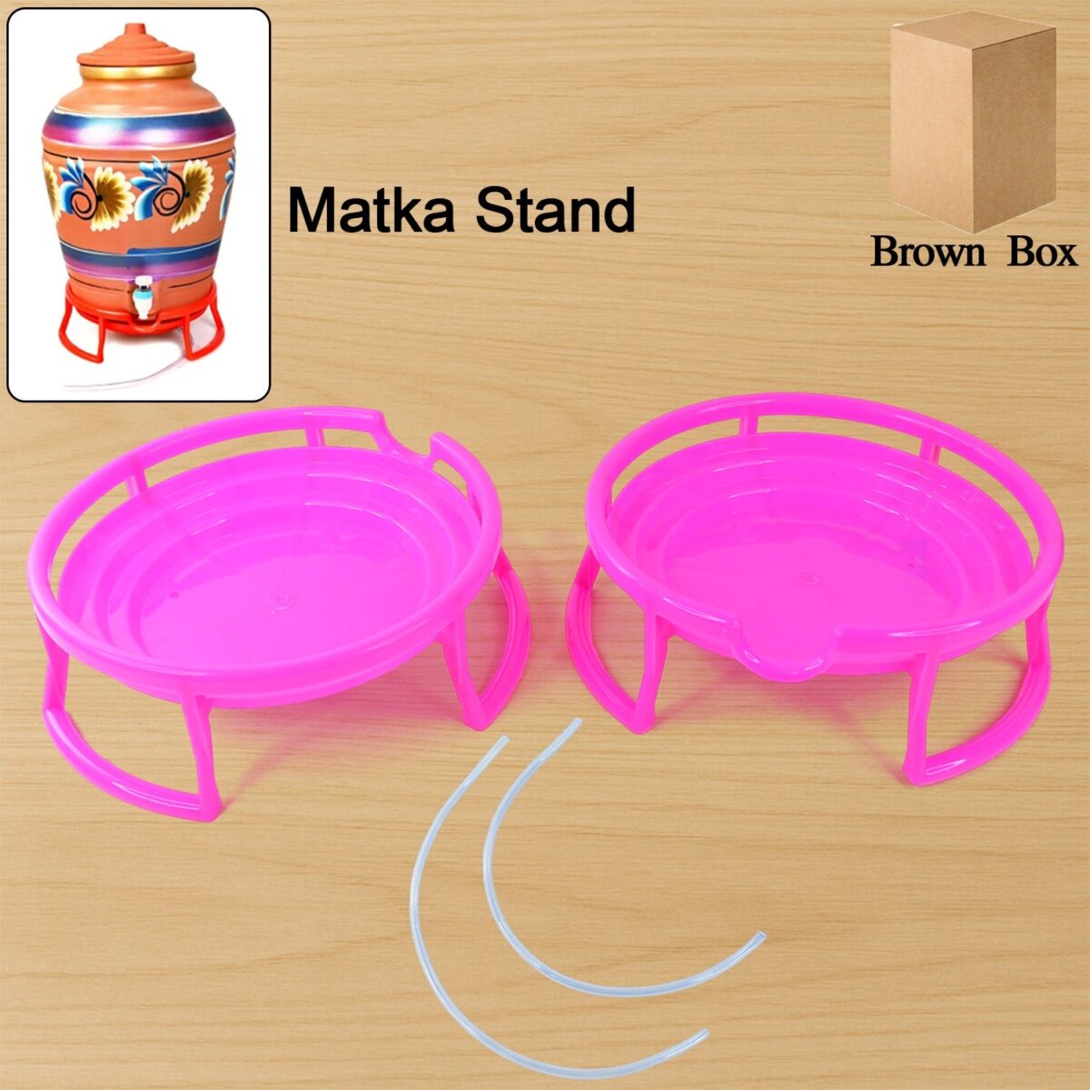 Plastic Water Pot Stand Set (2 Pc) - Image 1
