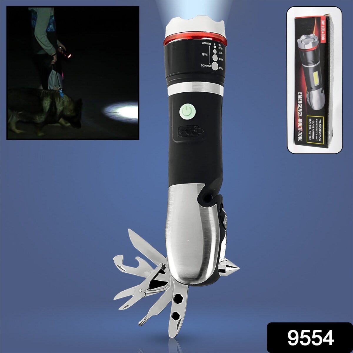Multi Tool Led Flashlight, All in One Tool Light (1 Pc) - Image 1