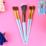 5pc Makeup Brush tools kit (5 Pcs Set / Mix Color) - Image 7