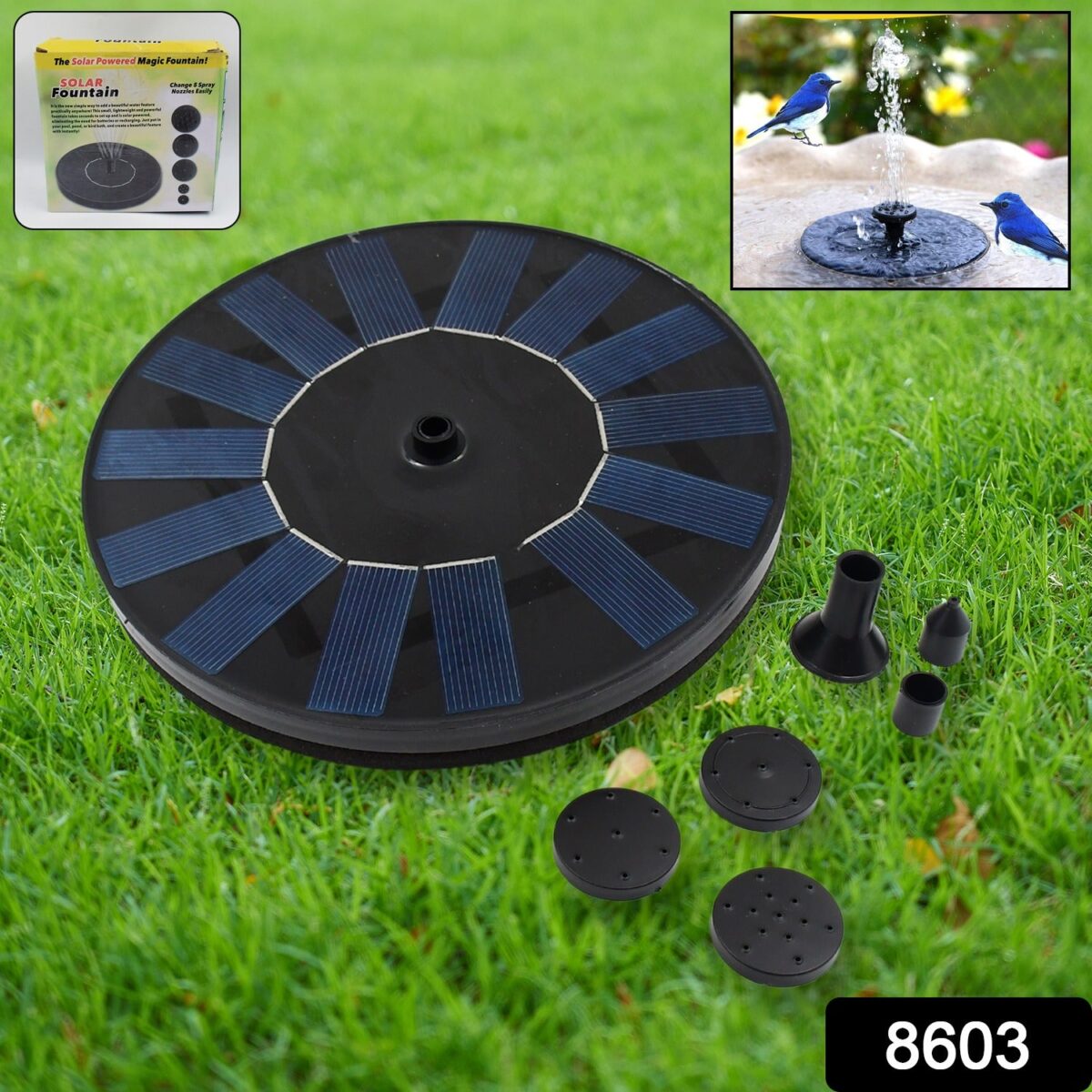 Fast Fountain by Pocket Hose - Solar-Powered - Instantly Adds a Water Feature Virtually Anywhere - 5 Spray Modes - No Installation or Batteries Required - Great for Bird Baths, Pools, Pond & More (1 Pc) - Image 2