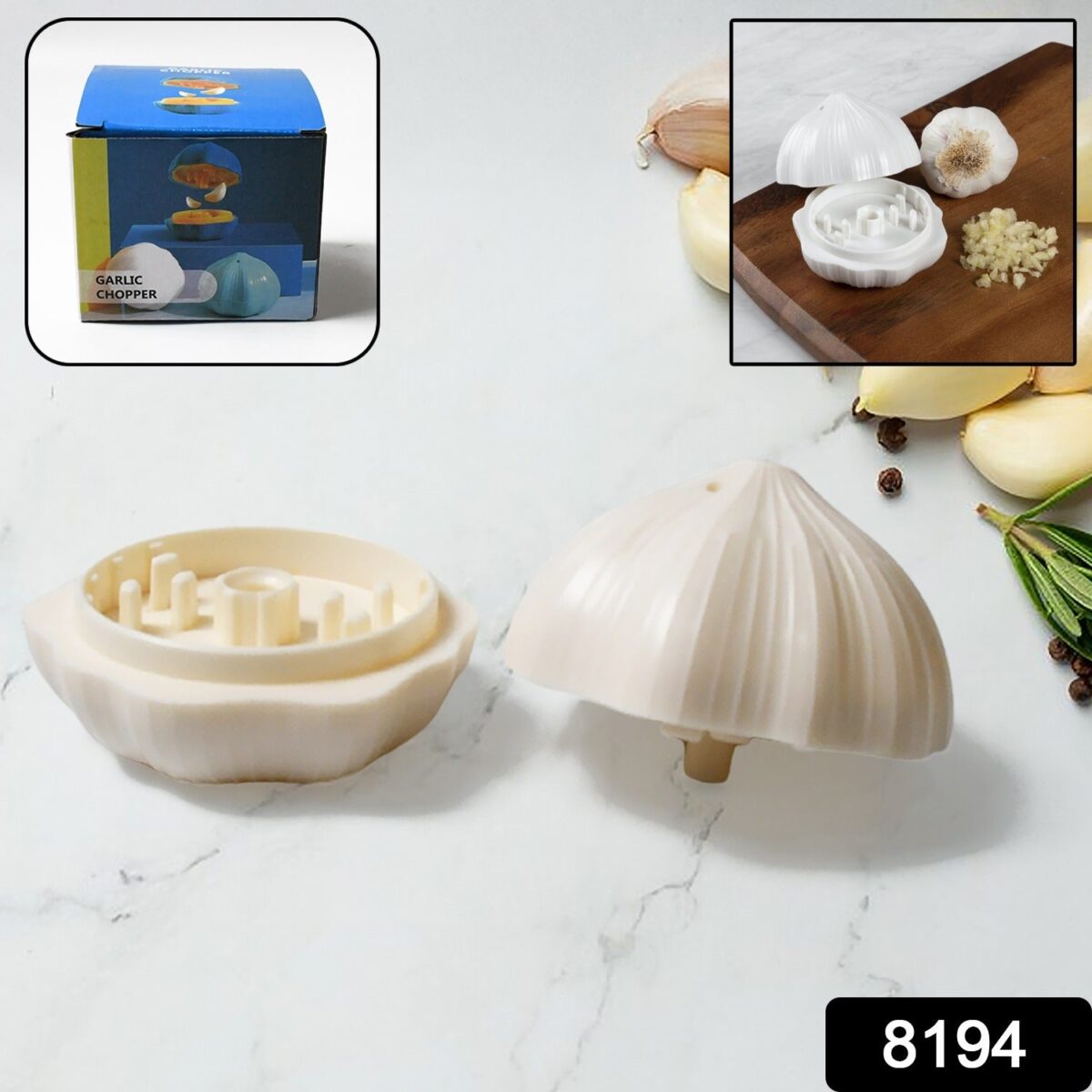 Garlic Press Sharpener Device Ã¢â‚¬â€œ Portable Manual Ginger, Chili & Garlic Crusher, Masher, Chopper & Grinder for Kitchen Use - Image 2