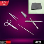 6-in-1 Professional Nail Care Kit: Clippers, Scissors & More Nail cutter (Travel or Home) - Image 2
