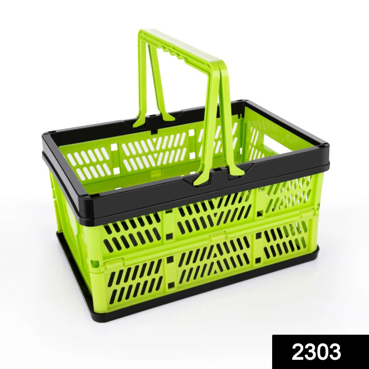 Folding Shopping Portable Storage Basket - Image 2