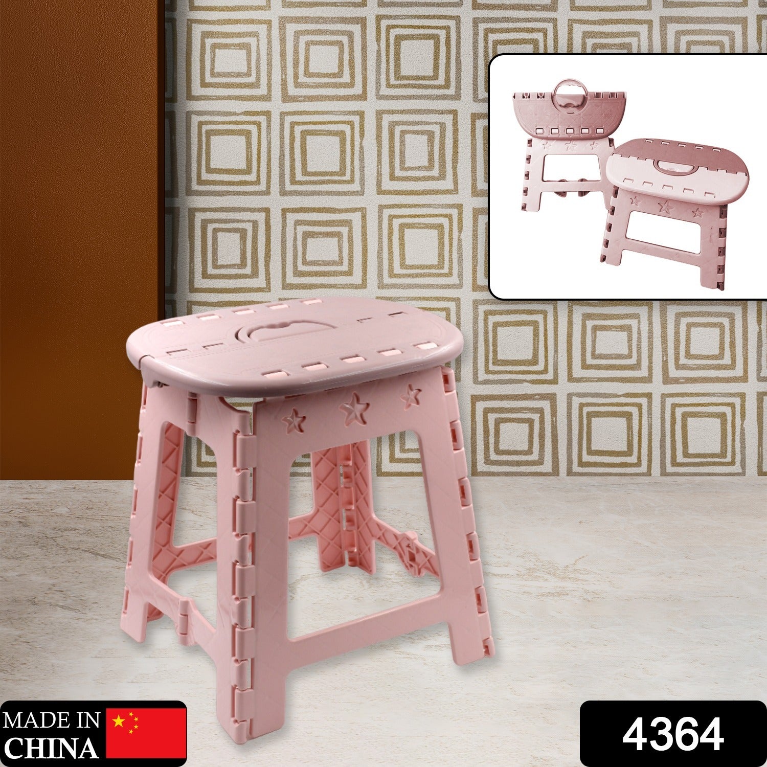 dc11bc6f-ab72-403c-a36d-5365cab067f6.jpg Folding Stool, Portable Travel Stool, Environmentally Friendly PP Material Stool,Portable folding stool folding chair stool folding chair with portable outdoor camping hiking, Stool Chair Folding Stool for Home Use Household (1 pc) - Image 2