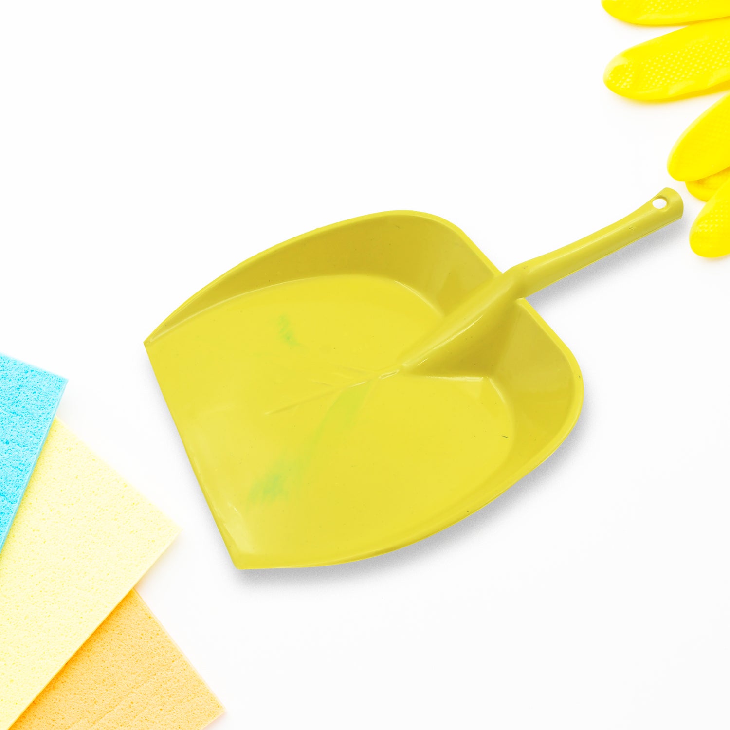 dust-pan-01.jpg Dustpan with Long Handle, Dust Collection Dust Pan Tray for Kitchen, Home, Office, Bathroom Etc (1 Pc / Multicolor ) - Image 1